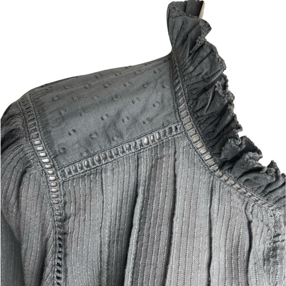 Faherty Charcoal Blouse - Picture 6 of 16